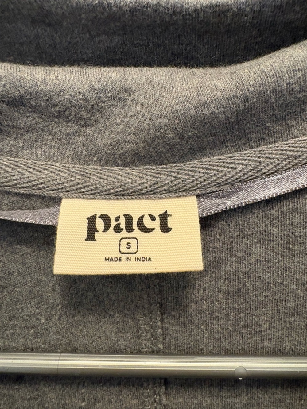 Pact Airplane Relaxed Blazer Grey Heather Organic Cotton NWOT Size S - Picture 6 of 6